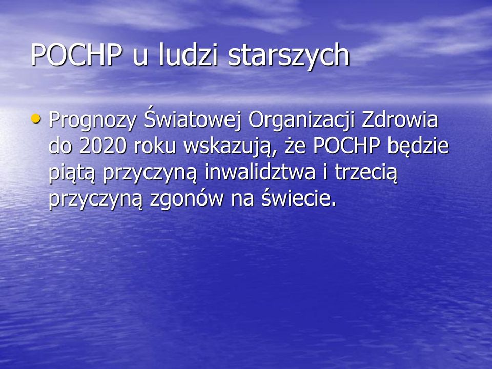 roku wskazują, że POCHP będzie piątą