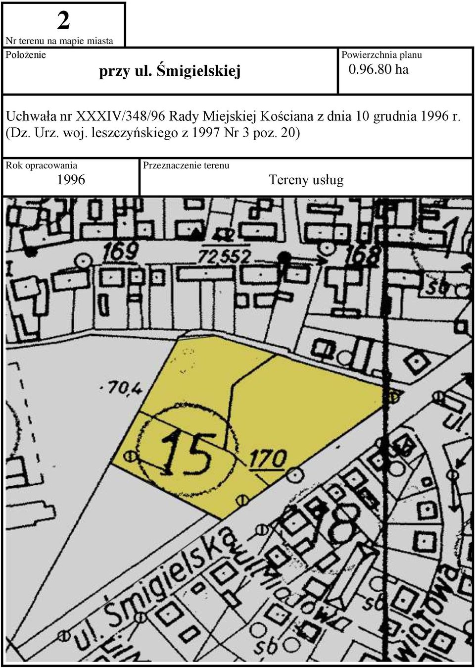 Kościana z dnia 10 grudnia 1996 r. (Dz. Urz. woj.