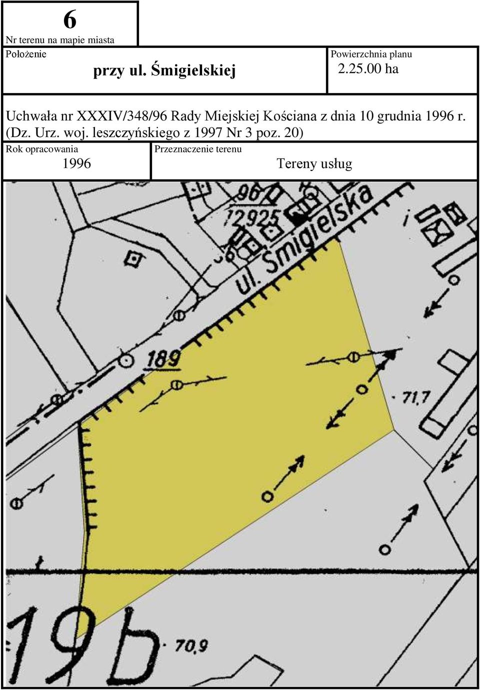 Kościana z dnia 10 grudnia 1996 r. (Dz. Urz. woj.