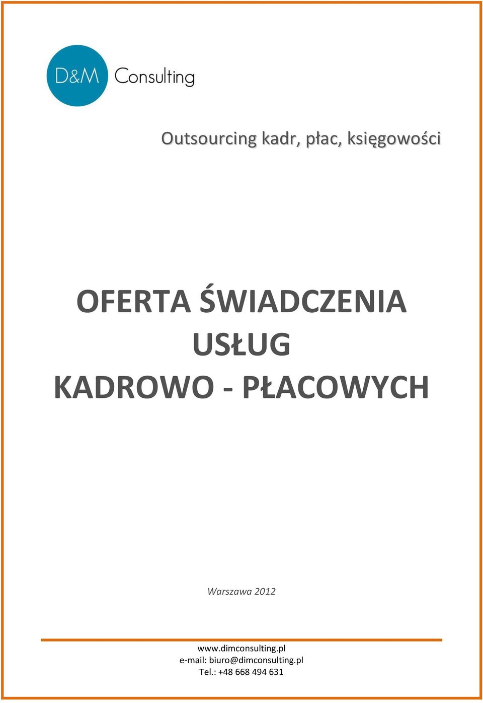 ŚWIADCZENIA USŁUG