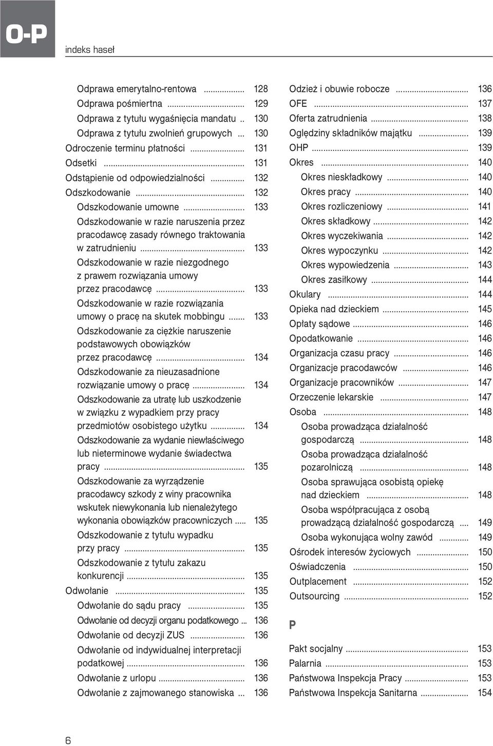 .. 133 Odszkodowanie w razie naruszenia przez pracodawcę zasady równego traktowania w zatrudnieniu... 133 Odszkodowanie w razie niezgodnego z prawem rozwiązania umowy przez pracodawcę.