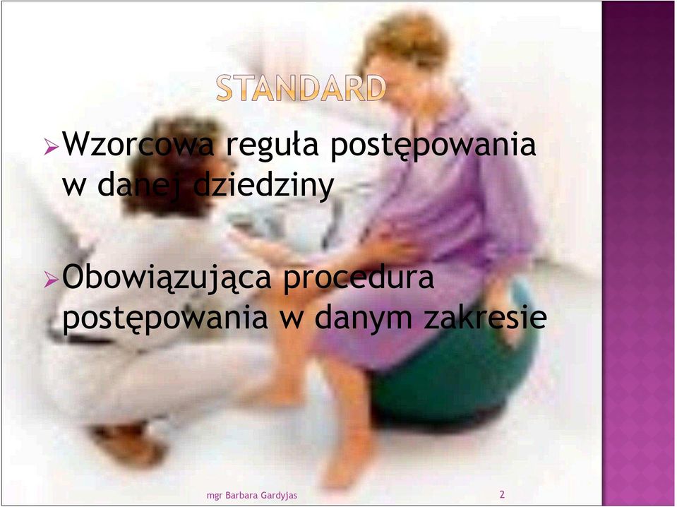 procedura postępowania w danym