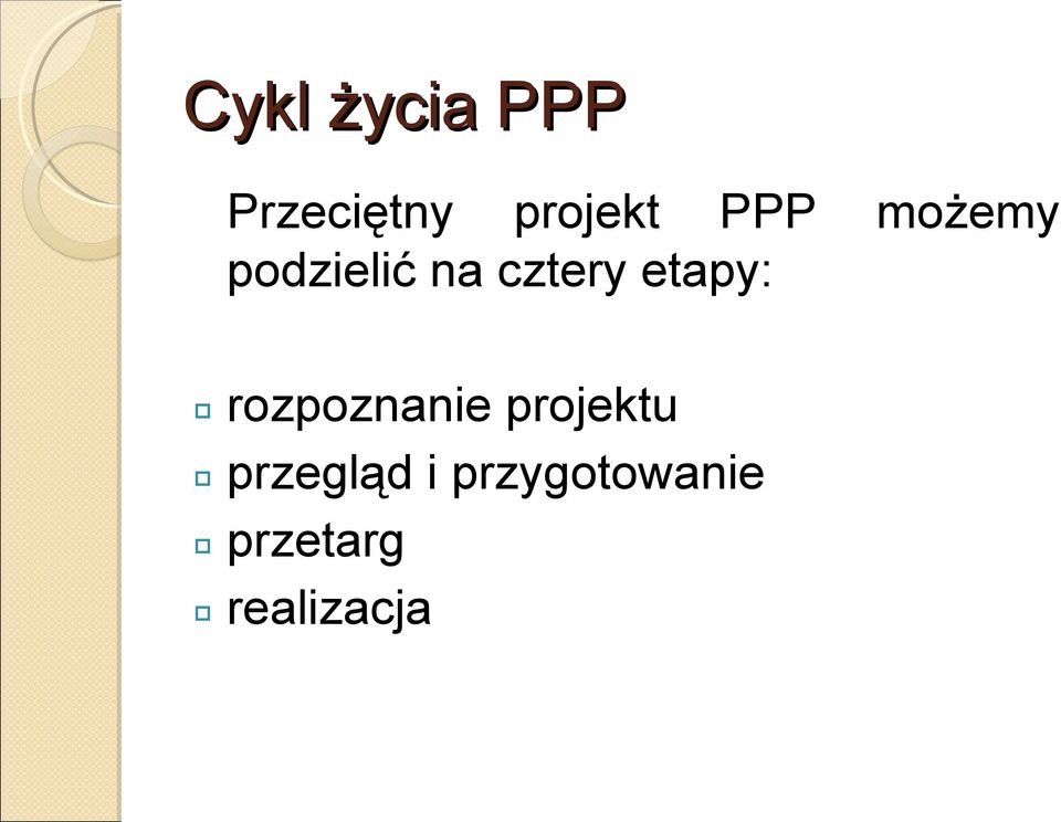 etapy: rozpoznanie projektu