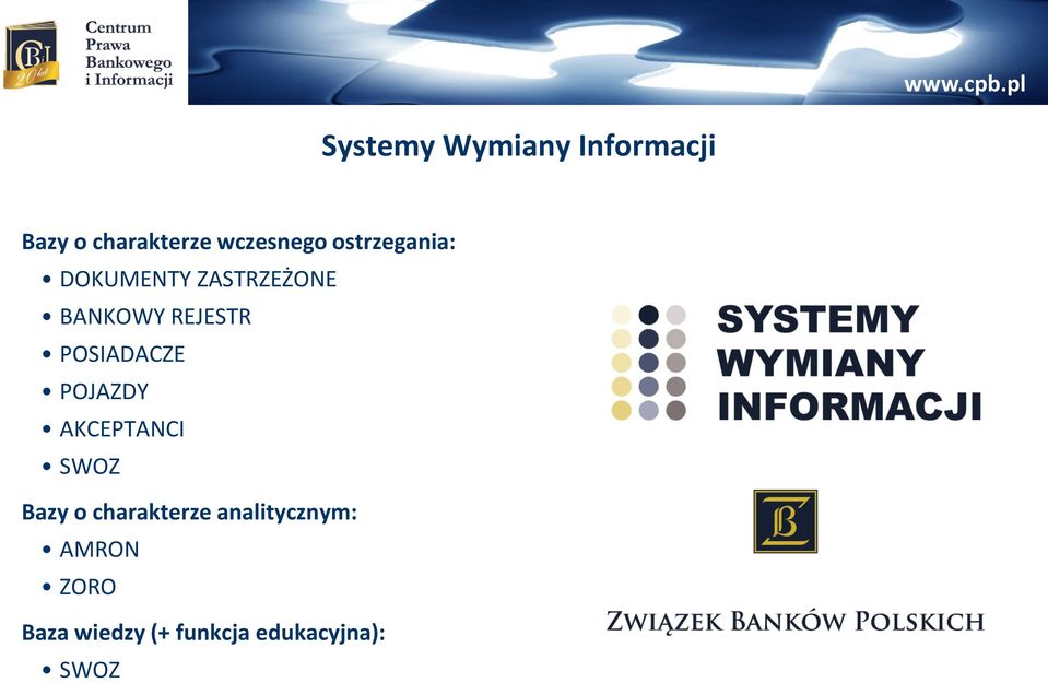 ostrzegania: DOKUMENTY ZASTRZEŻONE BANKOWY REJESTR