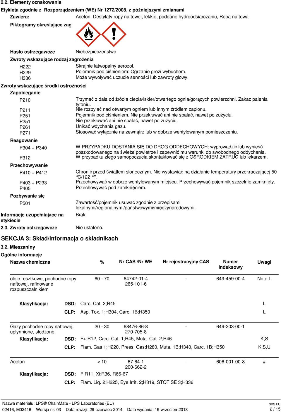 H336 Może wywoływać uczucie senności lub zawroty głowy.