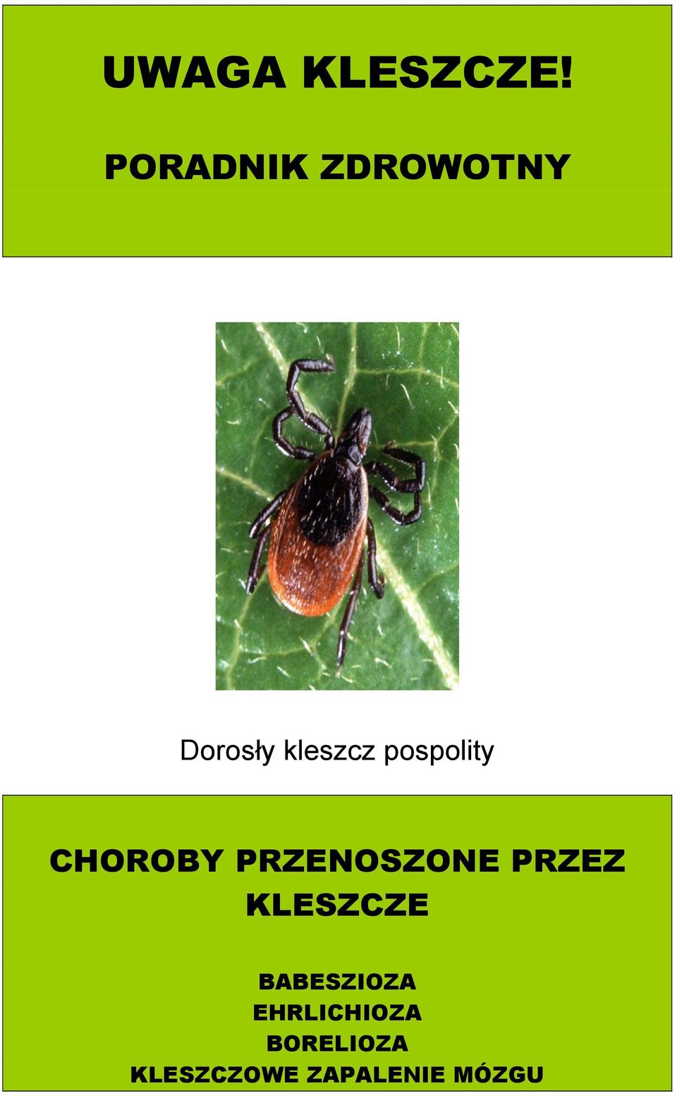 pospolity CHOROBY PRZENOSZONE PRZEZ