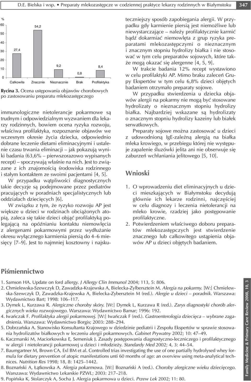 leka rzy rodzinnych, bowiem ocena ryzyka rozwoju, właściwa profilaktyka, rozpoznanie objawów we wczesnym okresie życia dziecka, odpowiednio dobrane leczenie dietami eliminacyjnymi i ustale nie czasu