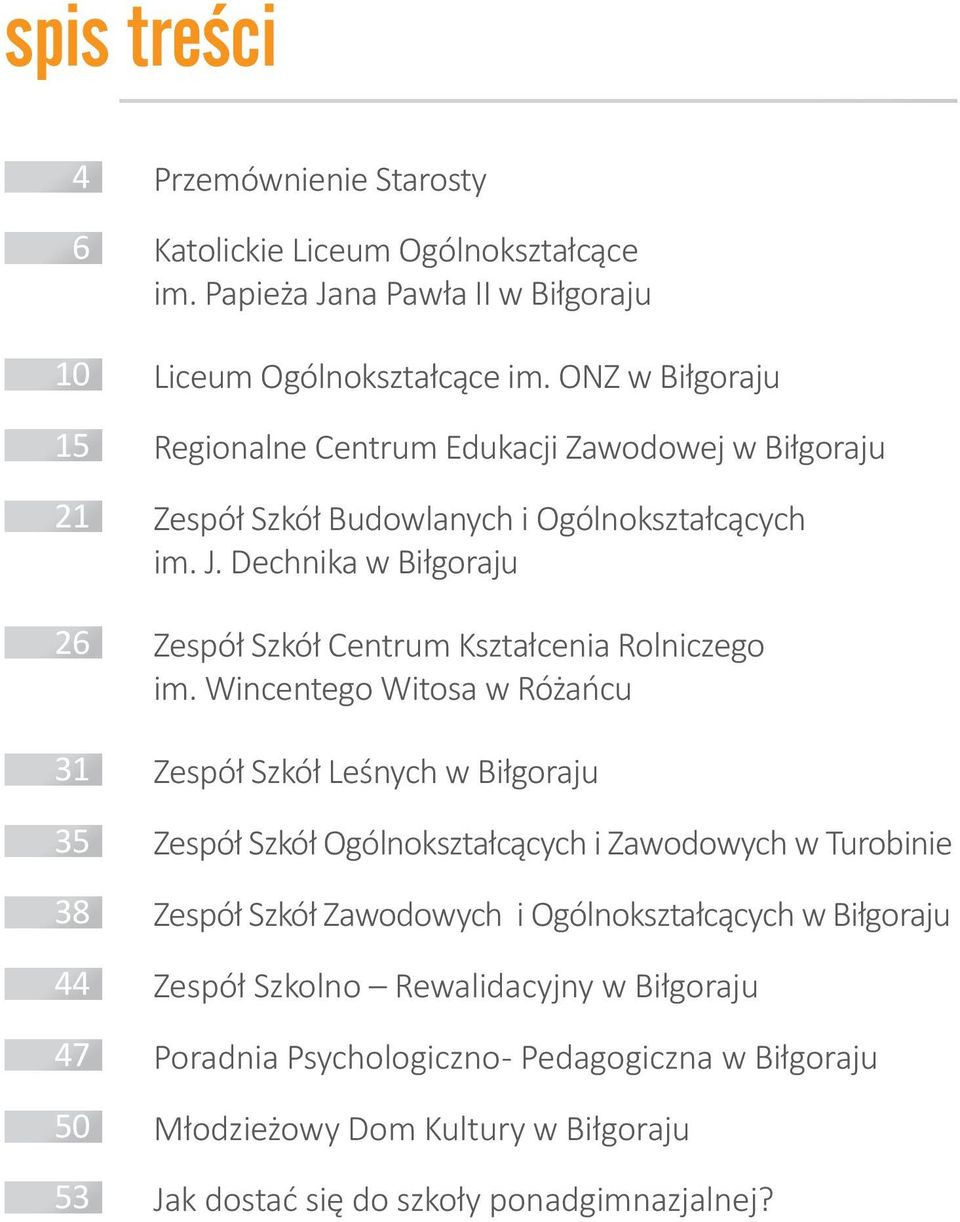 Dechnika w Biłgoraju Zespół Szkół Centrum Kształcenia Rolniczego im.