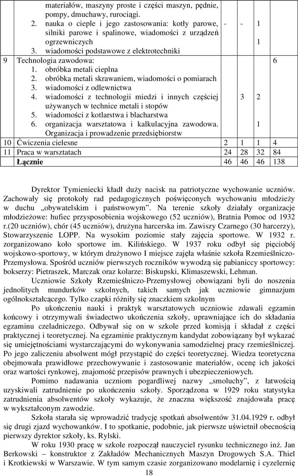 obróbka metali cieplna 2. obróbka metali skrawaniem, wiadomości o pomiarach 3. wiadomości z odlewnictwa 4. wiadomości z technologii miedzi i innych częściej używanych w technice metali i stopów 3 2 5.