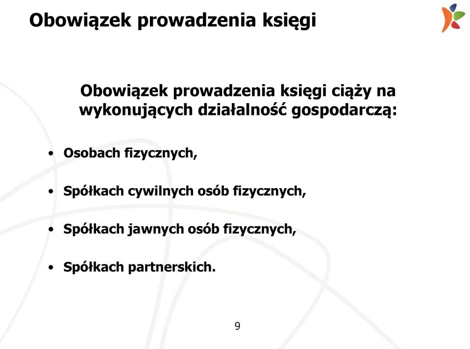 Osobach fizycznych, Spółkach cywilnych osób