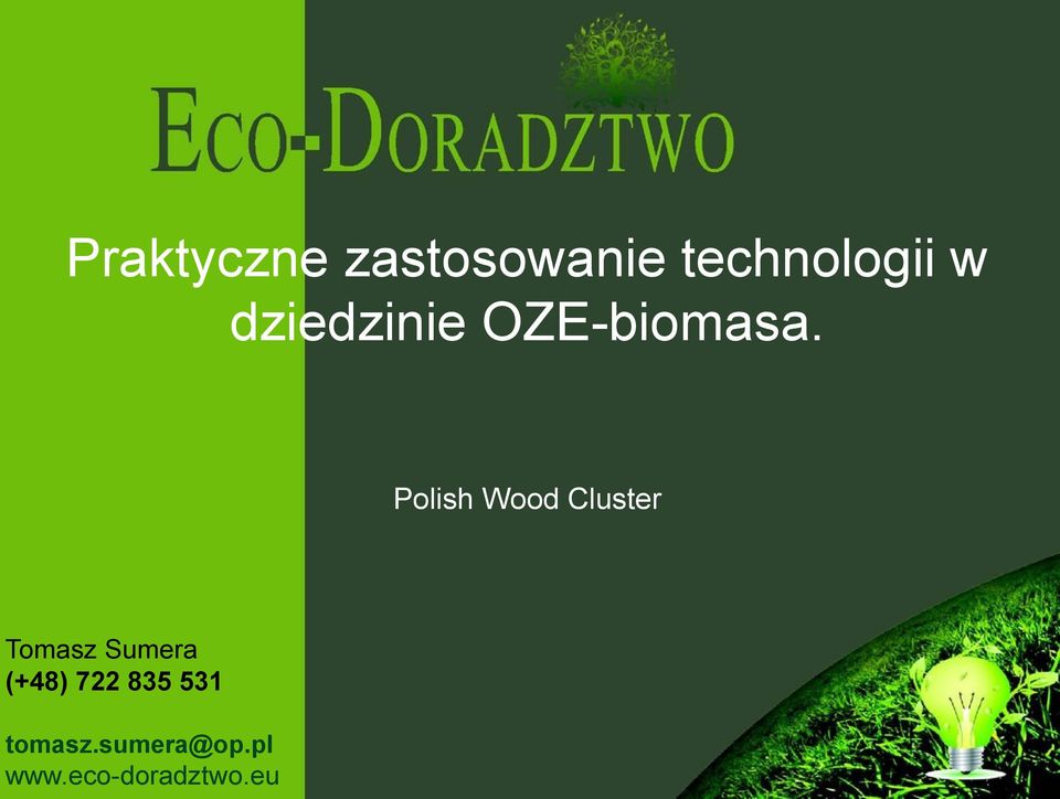 Polish Wood Cluster Tomasz Sumera