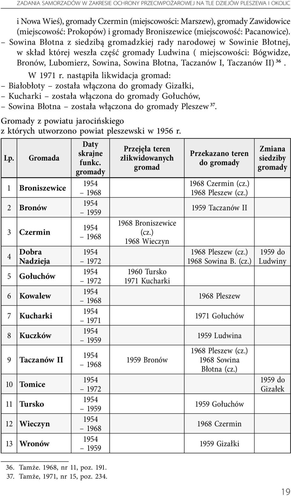 Sowina Błotna z siedzibą gromadzkiej rady narodowej w Sowinie Błotnej, w skład której weszła część gromady Ludwina ( miejscowości: Bógwidze, Bronów, Lubomierz, Sowina, Sowina Błotna, Taczanów I,