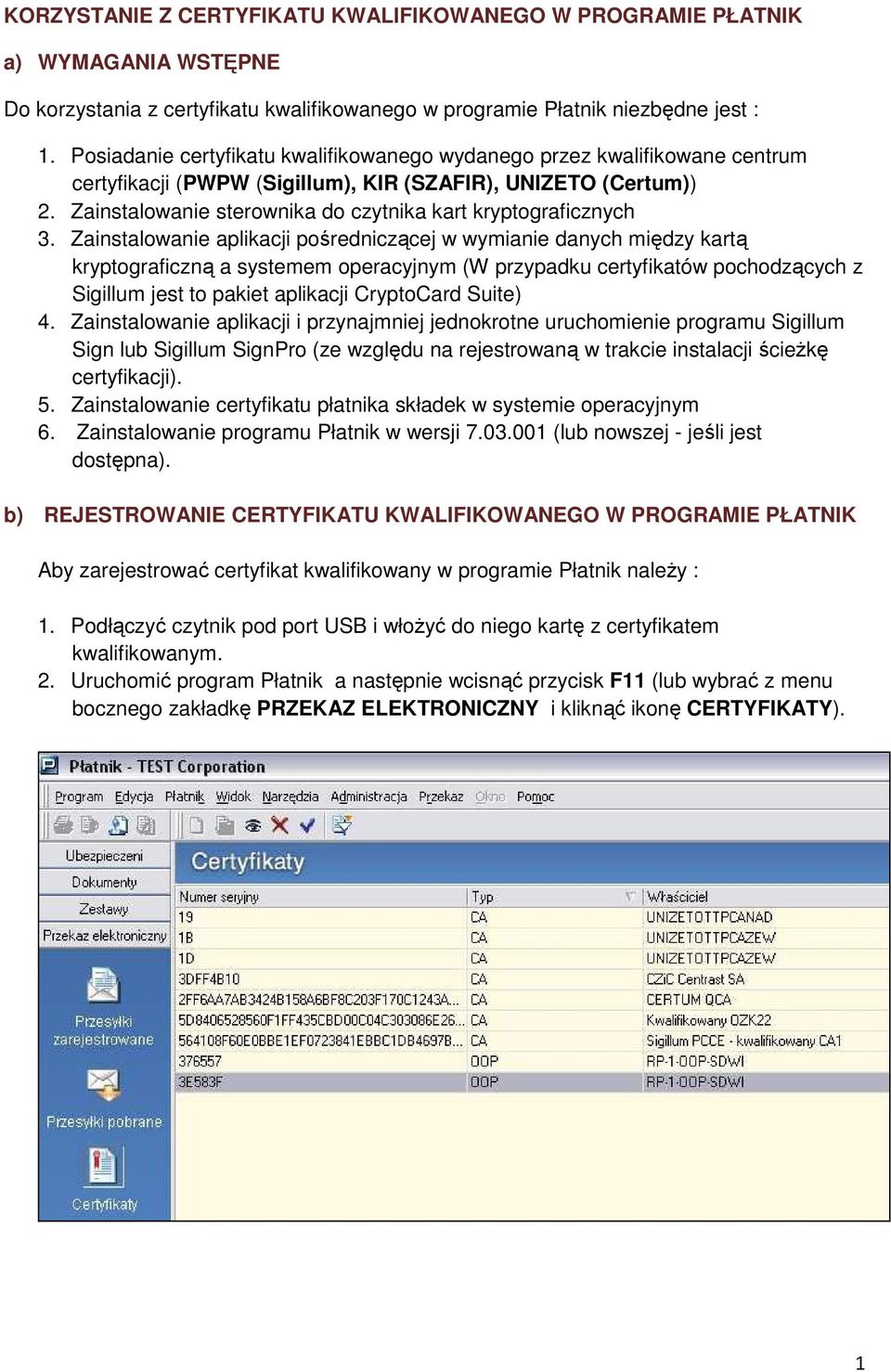 Zainstalowanie sterownika do czytnika kart kryptograficznych 3.