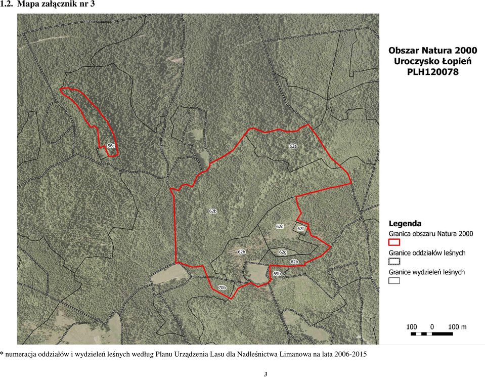 leśnych według Planu Urządzenia