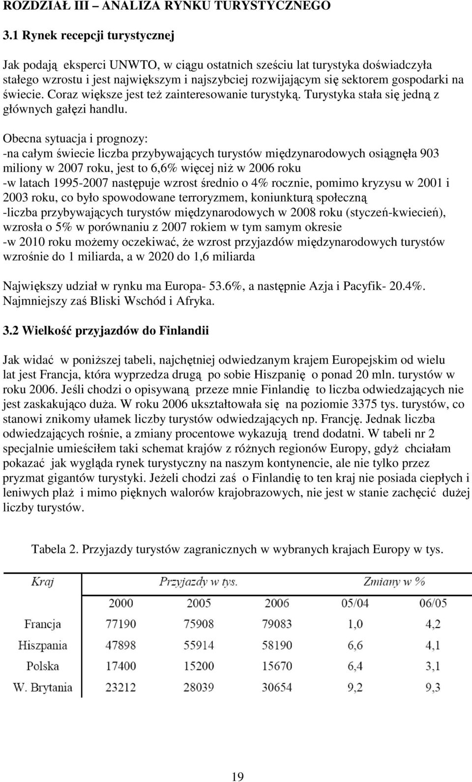 świecie. Coraz większe jest teŝ zainteresowanie turystyką. Turystyka stała się jedną z głównych gałęzi handlu.