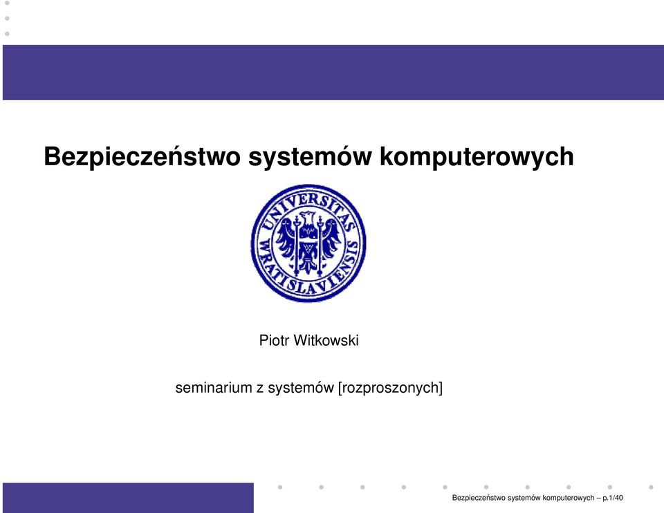 seminarium z systemów