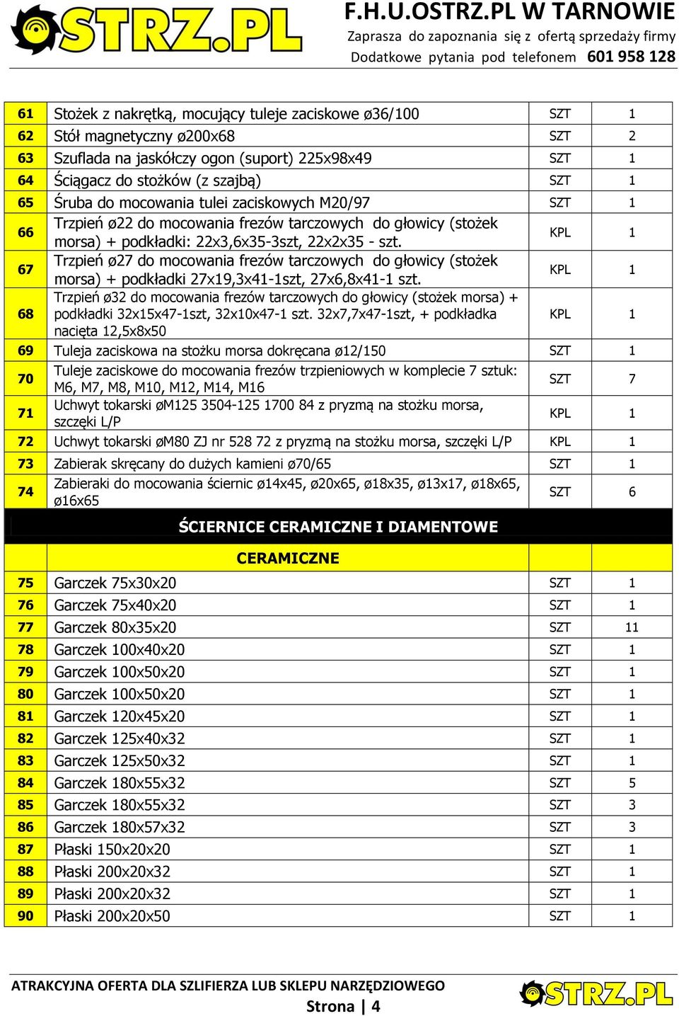 Trzpień ø27 do mocowania frezów tarczowych do głowicy (stożek morsa) + podkładki 27x19,3x41-1szt, 27x6,8x41-1 szt.