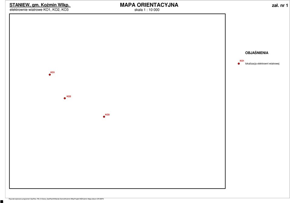 lokalizacja elektrowni wiatrowej KO KO KO Rysunek wykonano
