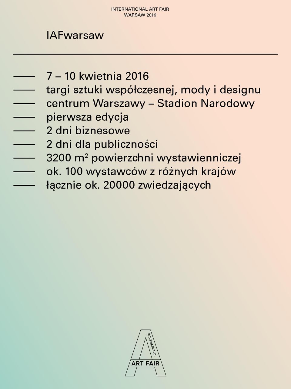 biznesowe 2 dni dla publiczności 3200 m 2 powierzchni