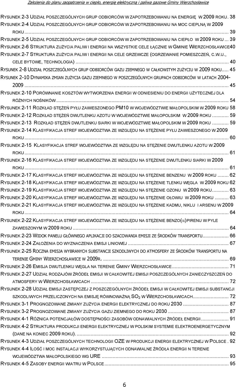 .. 39 RYSUNEK 2-6 STRUKTURA ZUŻYCIA PALIW I ENERGII NA WSZYSTKIE CELE ŁĄCZNIE W GMINIE WIERZCHOSŁAWICE40 RYSUNEK 2-7 STRUKTURA ZUŻYCIA PALIW I ENERGII NA CELE GRZEWCZE (OGRZEWANIE POMIESZCZEŃ, C.W.U., CELE BYTOWE, TECHNOLOGIA).