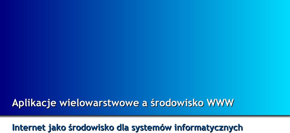 środowisko WWW Internet