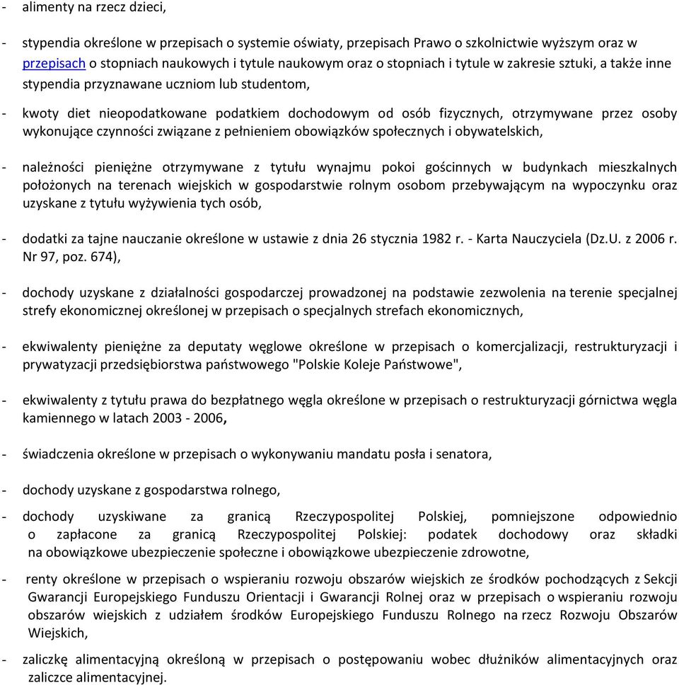 związane z pełnieniem obowiązków społecznych i obywatelskich, - należności pieniężne otrzymywane z tytułu wynajmu pokoi gościnnych w budynkach mieszkalnych położonych na terenach wiejskich w
