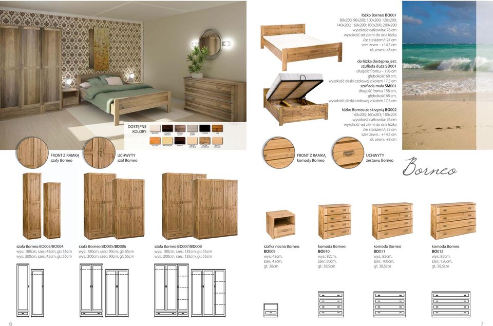 : +8 cm do łóżka dostępna jest: szuflada duża SD001 długość frontu 198 cm głębokość 68 cm, wysokość deski czołowej z kołem 17,5 cm szuflada mała SM001 długość frontu 158 cm, głębokość 68 cm, wysokość