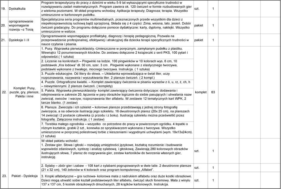 Specjalistyczna seria programów multimedialnych, przeznaczonych przede wszystkim dla dzieci z oprogramowanie niepełnosprawnością ruchową bądź sprzężoną.