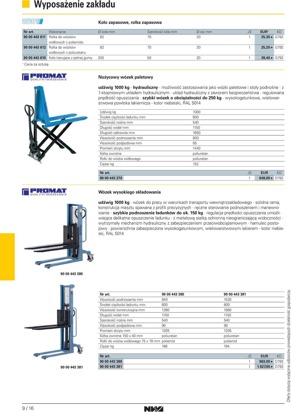 stoły podnośne z -stopniowym układem hydraulicznym układ hydrauliczny z zaworem bezpieczeństwa regulowana prędkość opuszczania szybki wózek o obciążalności do 250 wysokogatunkowa, wielowarstwowa