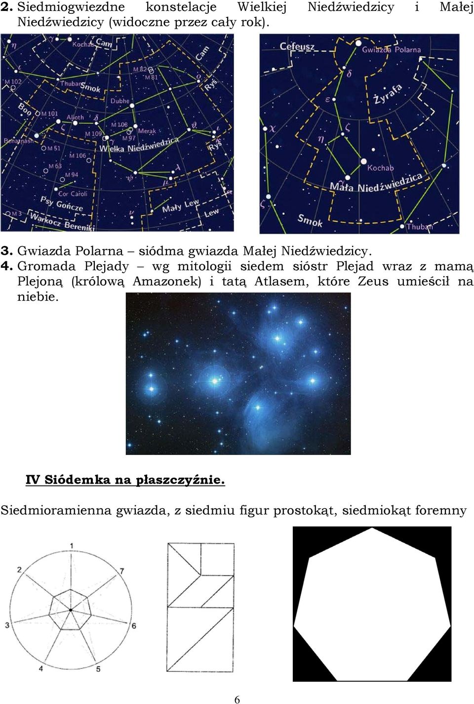 Gromada Plejady wg mitologii siedem sióstr Plejad wraz z mamą Plejoną (królową Amazonek) i tatą