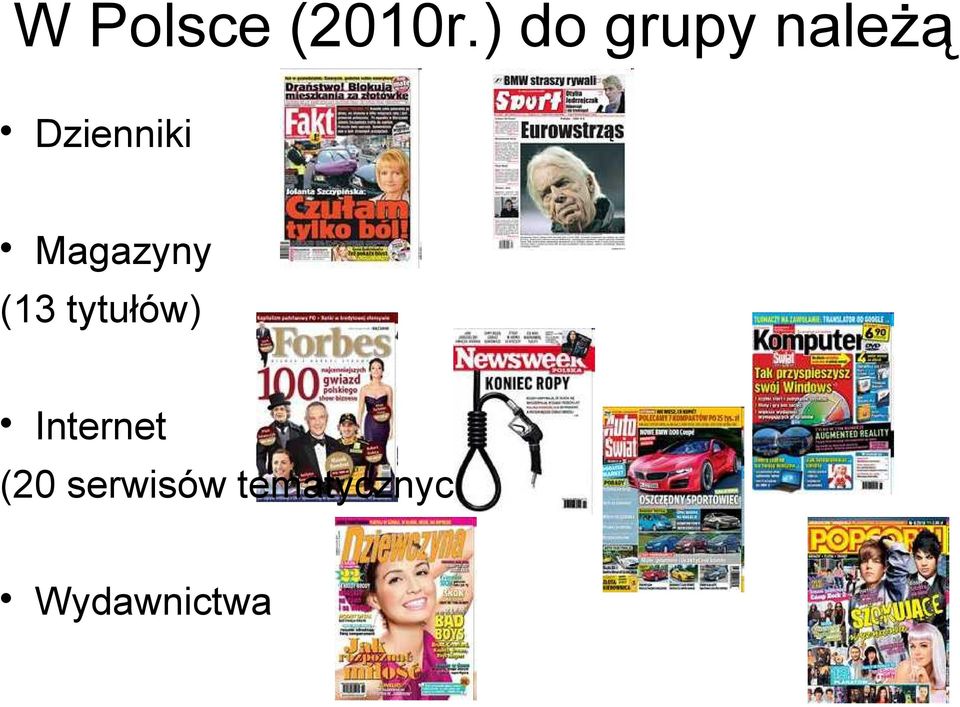 tytułów) Internet (20 serwisów