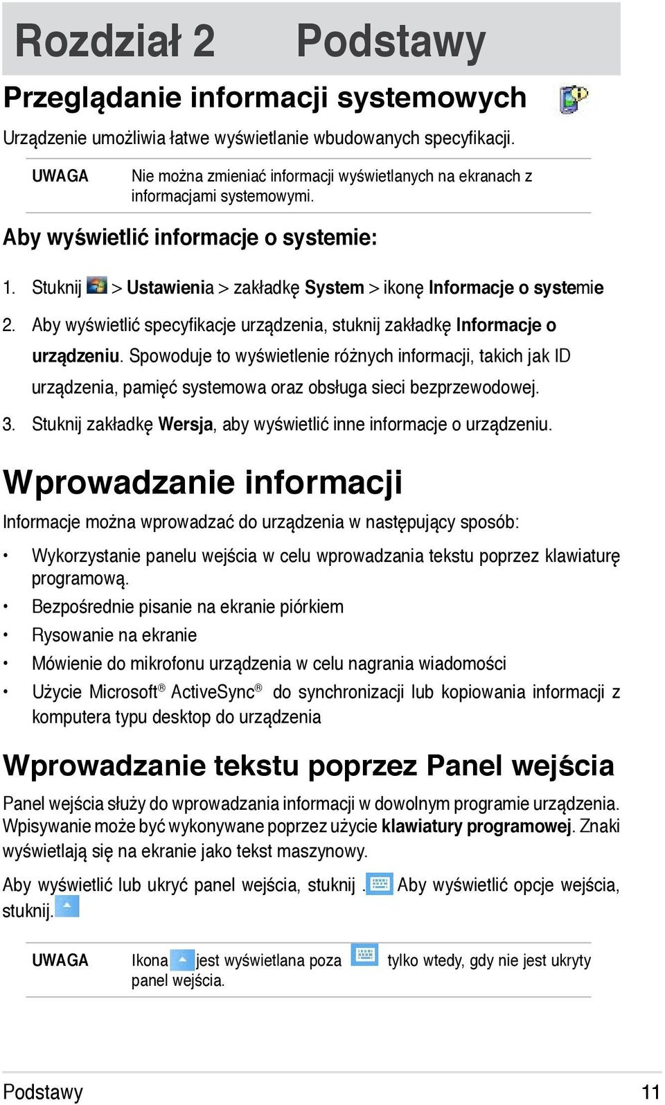 Aby wyświetlić specyfikacje urządzenia, stuknij zakładkę Informacje o urządzeniu.