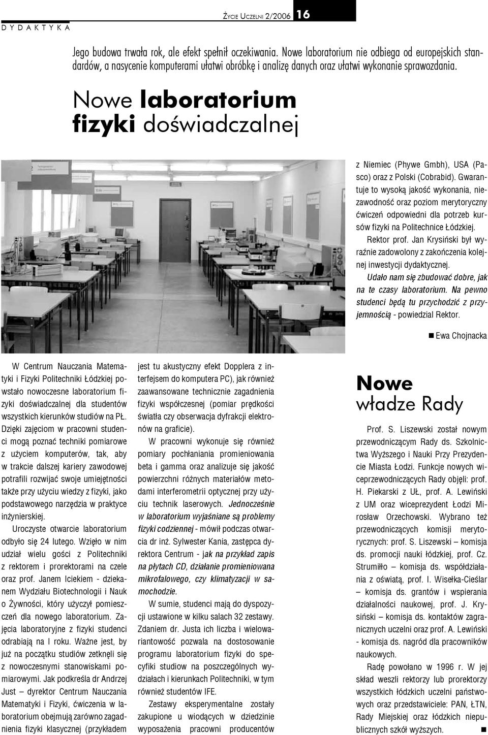 Nowe laboratorium fizyki doświadczalnej z Niemiec (Phywe Gmbh), USA (Pasco) oraz z Polski (Cobrabid).