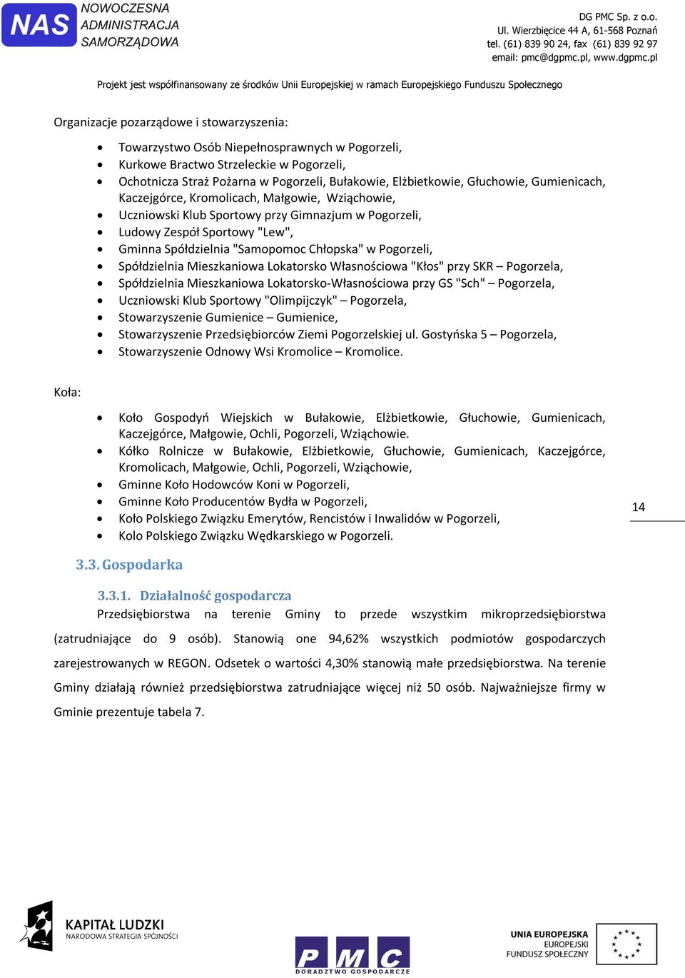 Pogorzeli, Spółdzielnia Mieszkaniowa Lokatorsko Własnościowa "Kłos" przy SKR Pogorzela, Spółdzielnia Mieszkaniowa Lokatorsko-Własnościowa przy GS "Sch" Pogorzela, Uczniowski Klub Sportowy