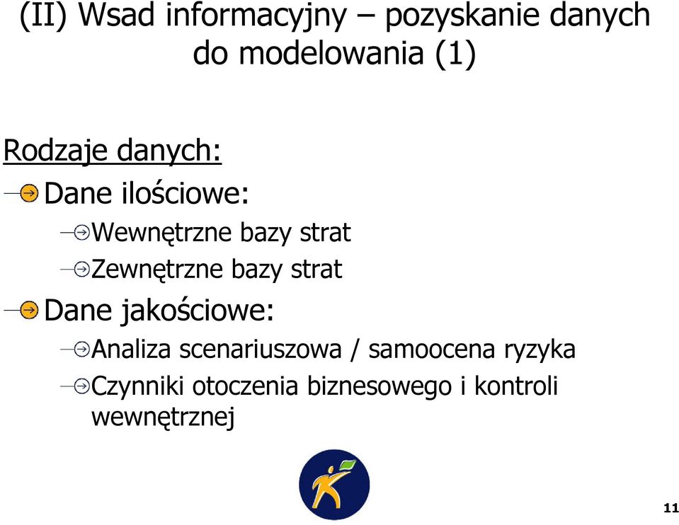 Zewnętrzne bazy strat Dane jakościowe: Analiza scenariuszowa /