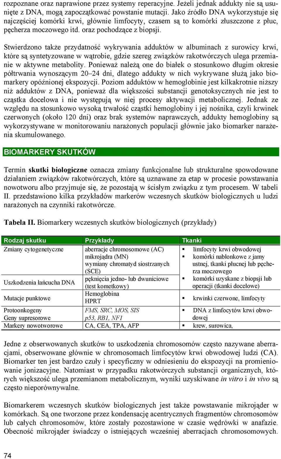 Stwierdzono także przydatność wykrywania adduktów w albuminach z surowicy krwi, które są syntetyzowane w wątrobie, gdzie szereg związków rakotwórczych ulega przemianie w aktywne metabolity.