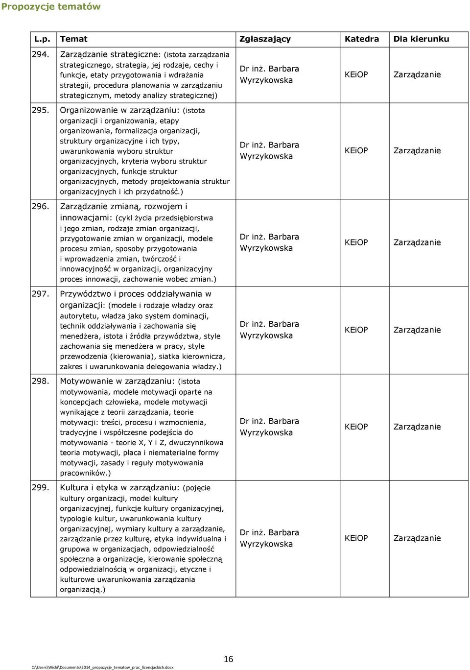 Organizowanie w zarządzaniu: (istota organizacji i organizowania, etapy organizowania, formalizacja organizacji, struktury organizacyjne i ich typy, uwarunkowania wyboru struktur organizacyjnych,