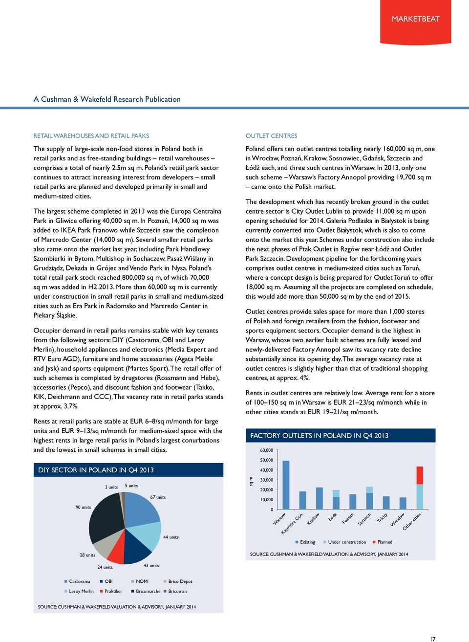 Poland s retail park sector continues to attract increasing interest from developers small retail parks are planned and developed primarily in small and medium-sized cities.