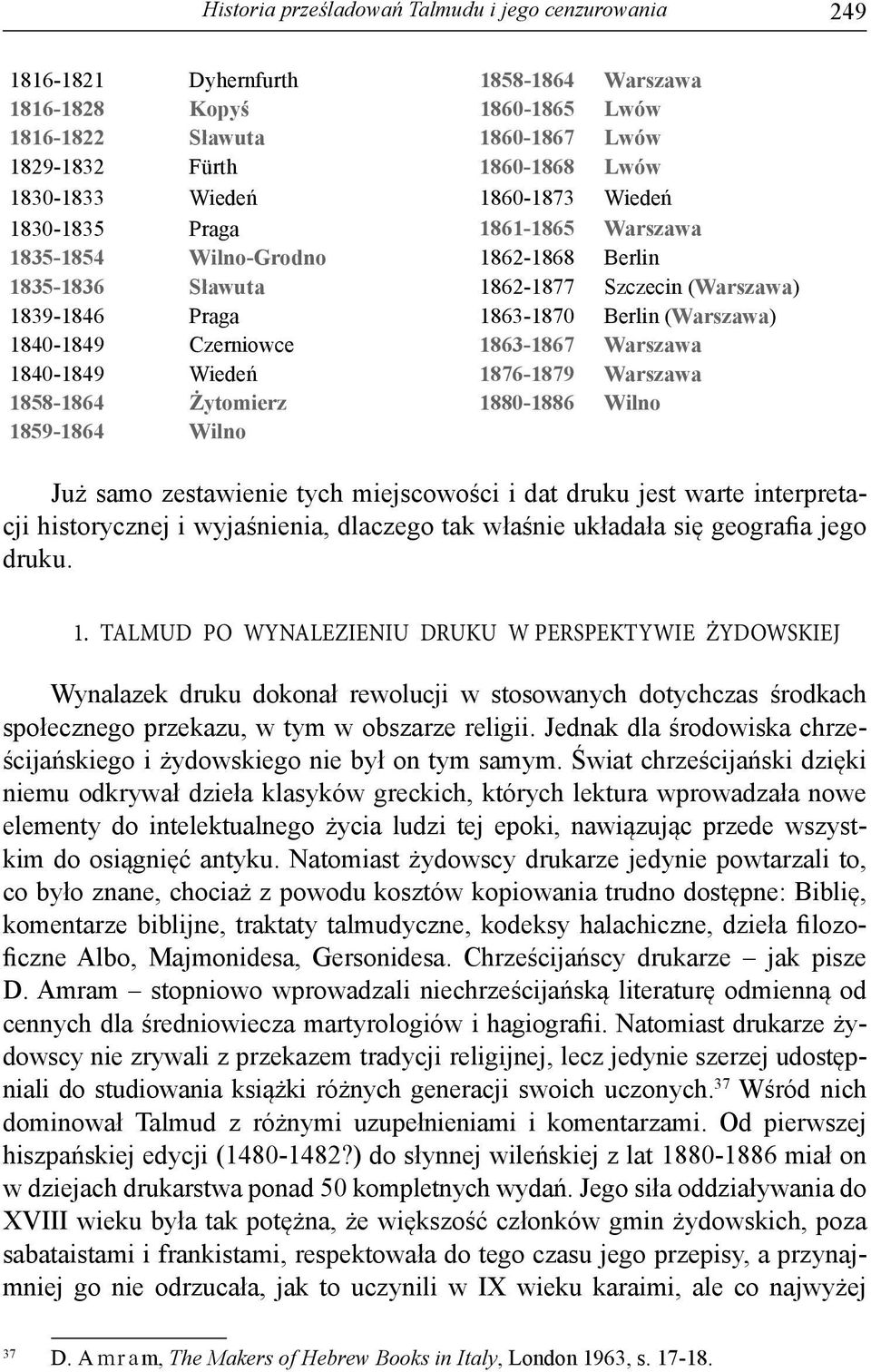 1840-1849 Czerniowce 1863-1867 Warszawa 1840-1849 Wiedeń 1876-1879 Warszawa 1858-1864 Żytomierz 1880-1886 Wilno 1859-1864 Wilno Już samo zestawienie tych miejscowości i dat druku jest warte