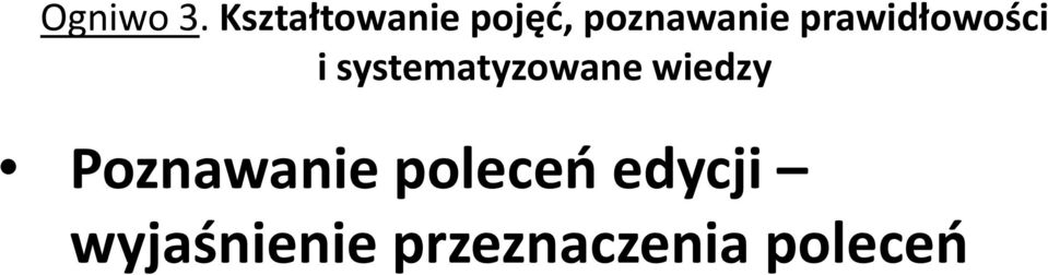 prawidłowości i systematyzowane