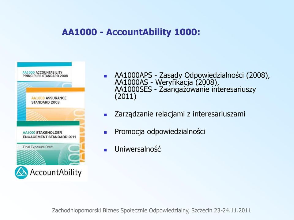 AA1000SES - Zaangażowanie interesariuszy (2011)