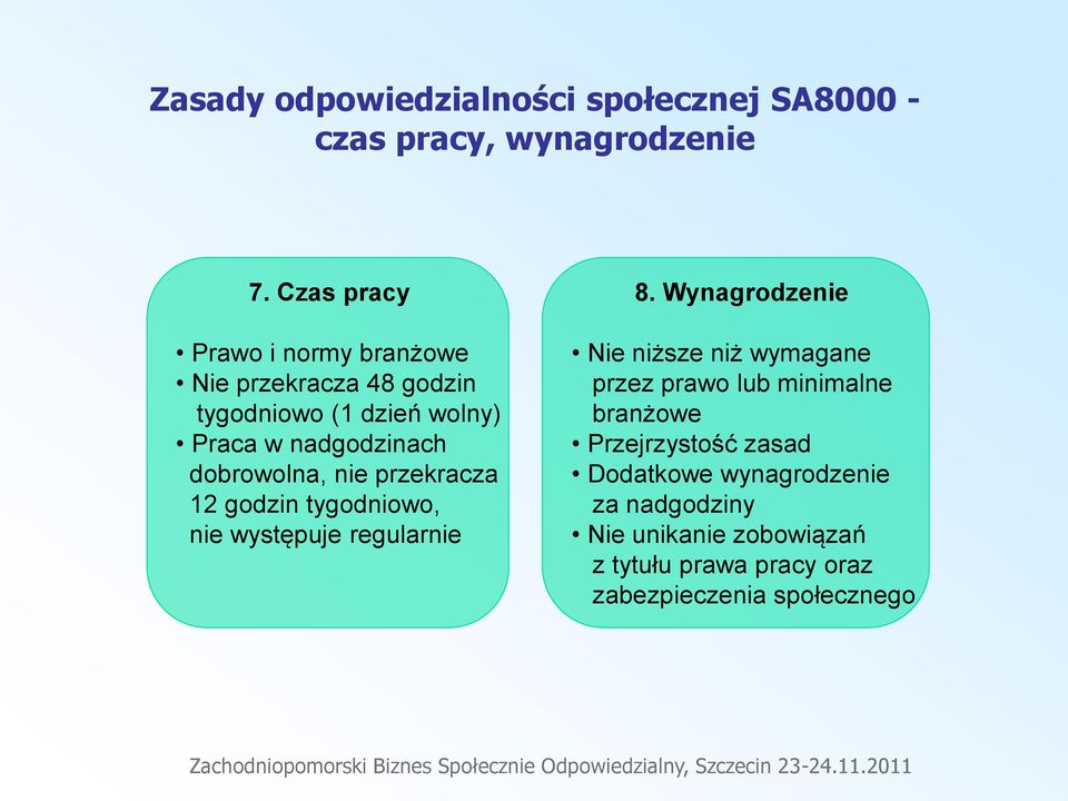 dobrowolna, nie przekracza 12 godzin tygodniowo, nie występuje regularnie 8.