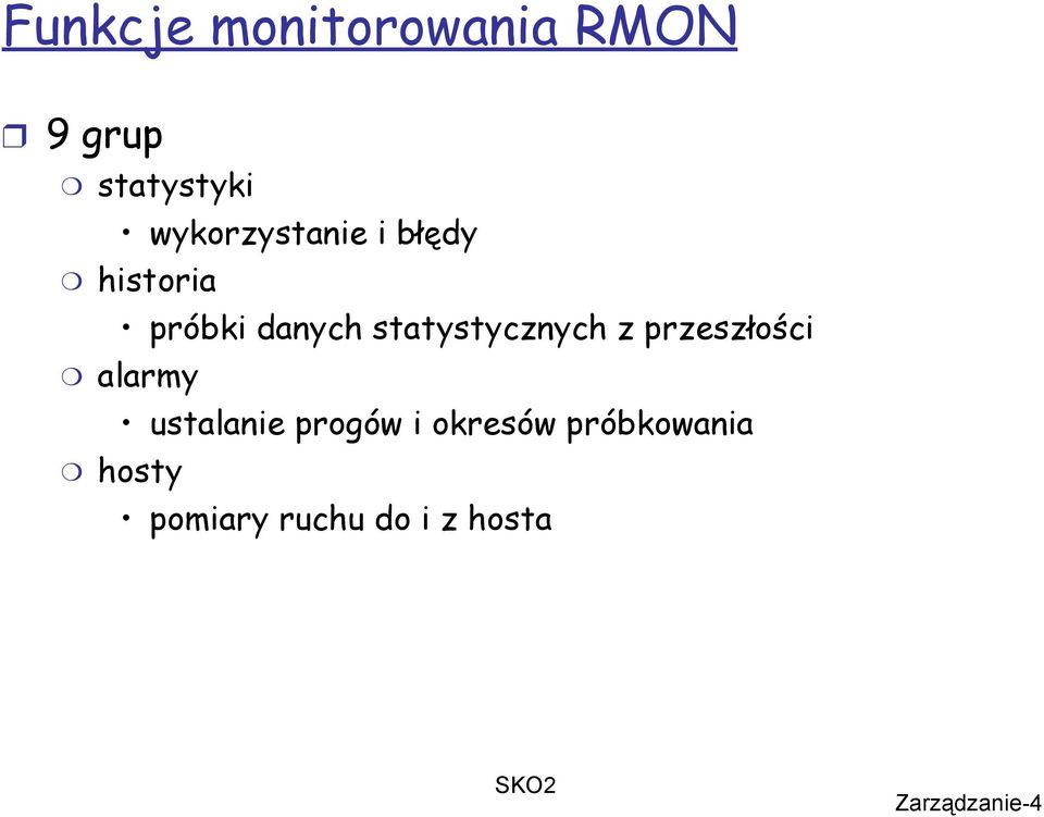 statystycznych z przeszłości alarmy ustalanie progów