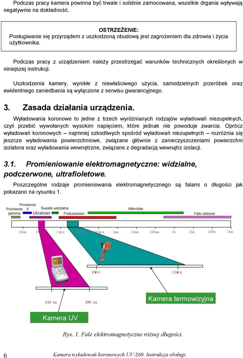 Podczas pracy z urządzeniem należy przestrzegać warunków technicznych określonych w niniejszej instrukcji.