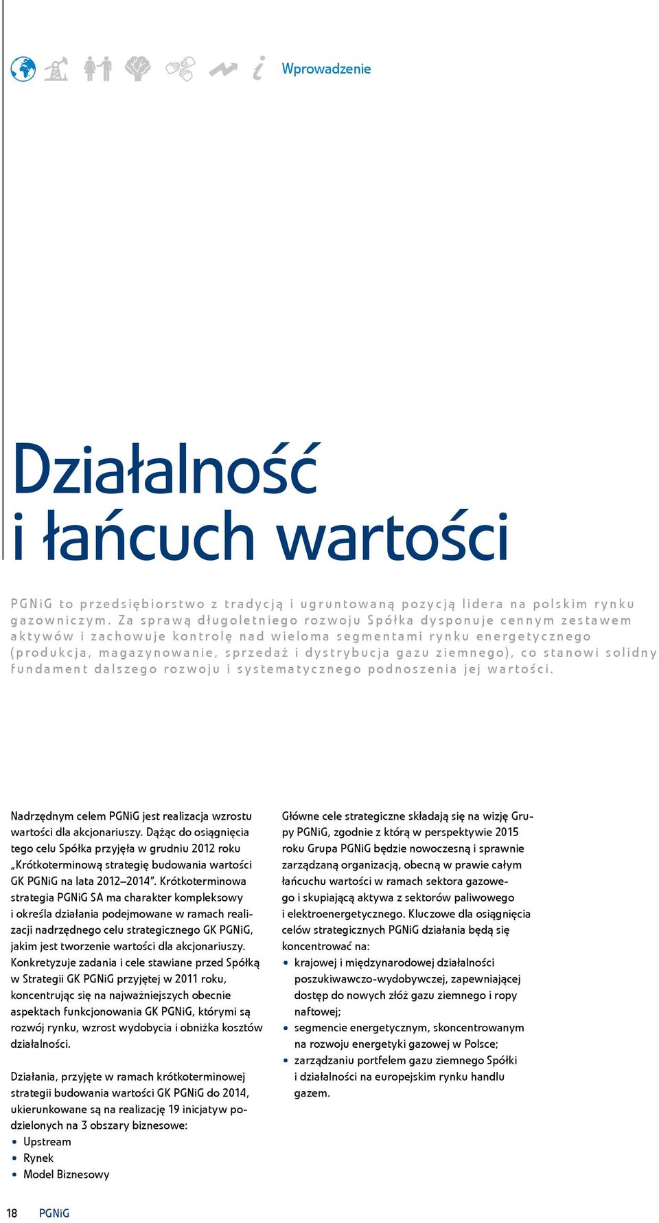 ziemnego), co stanowi solidny fundament dalszego rozwoju i systematycznego podnoszenia jej wartości. Nadrzędnym celem PGNiG jest realizacja wzrostu wartości dla akcjonariuszy.