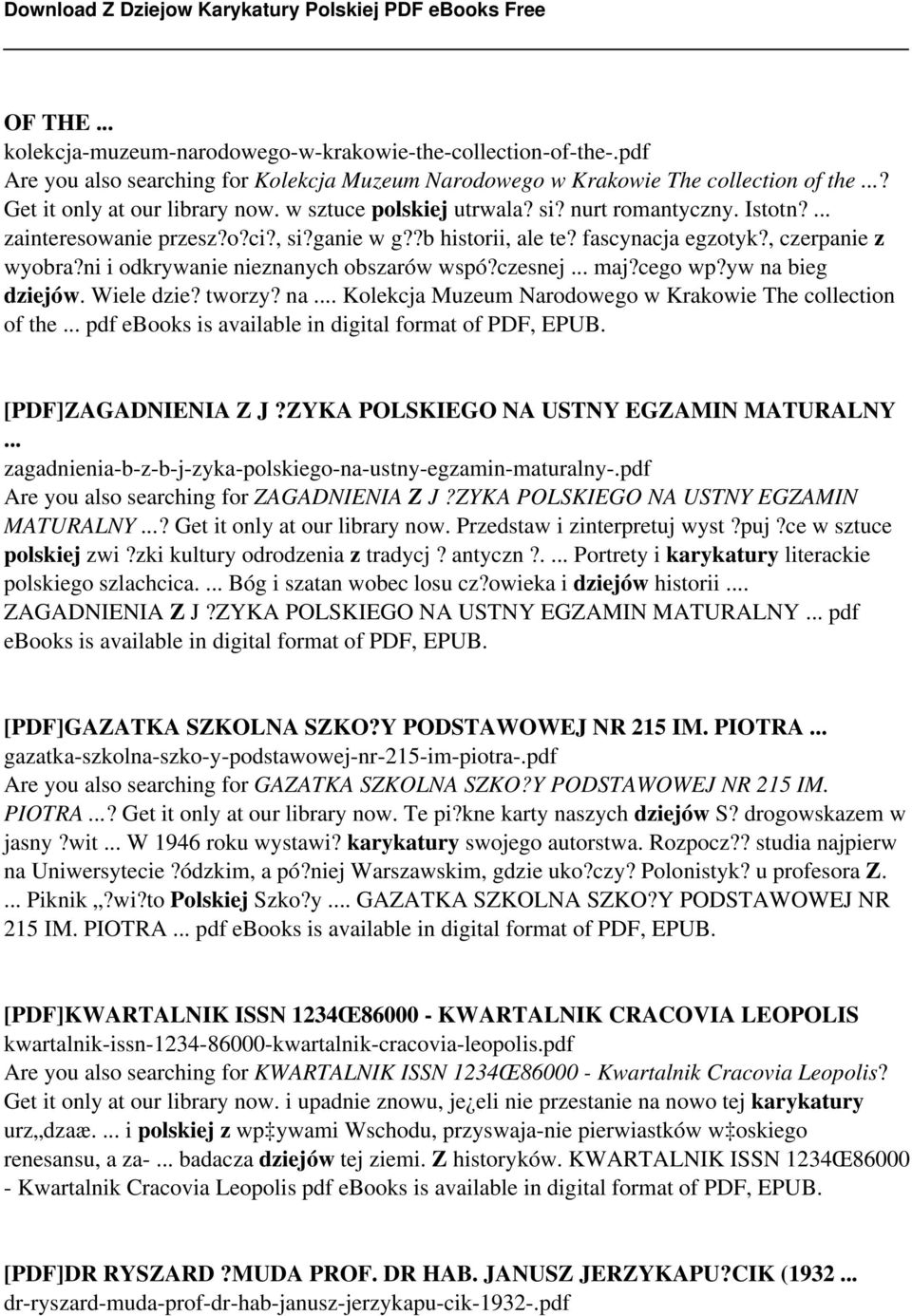 ni i odkrywanie nieznanych obszarów wspó?czesnej... maj?cego wp?yw na bieg dziejów. Wiele dzie? tworzy? na... Kolekcja Muzeum Narodowego w Krakowie The collection of the.