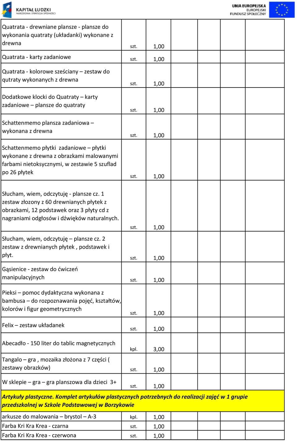 nietoksycznymi, w zestawie 5 szuflad po 26 płytek Słucham, wiem, odczytuję - plansze cz.