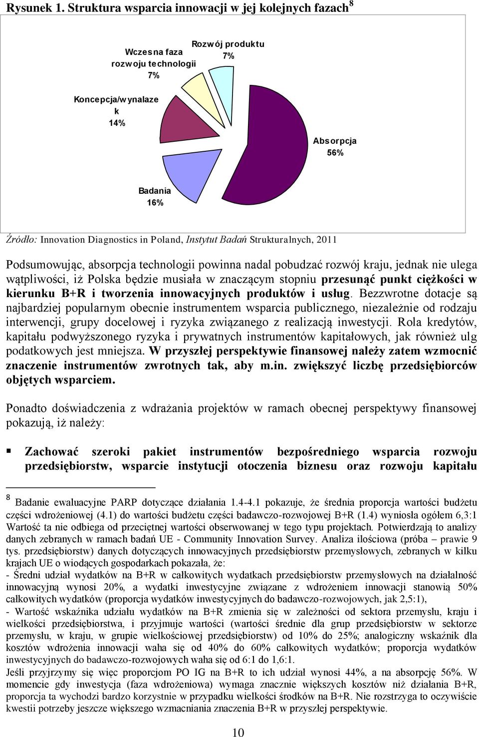 Poland, Instytut Badań Strukturalnych, 2011 Podsumowując, absorpcja technologii powinna nadal pobudzać rozwój kraju, jednak nie ulega wątpliwości, iż Polska będzie musiała w znaczącym stopniu