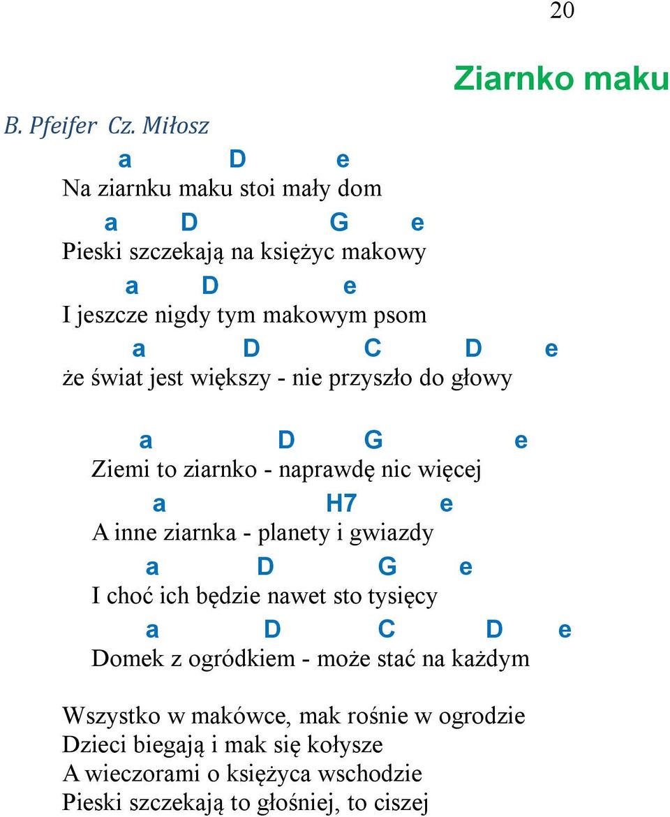 że świat jest większy - nie przyszło do głowy a D e Ziemi to ziarnko - naprawdę nic więcej a H7 e A inne ziarnka - planety i gwiazdy