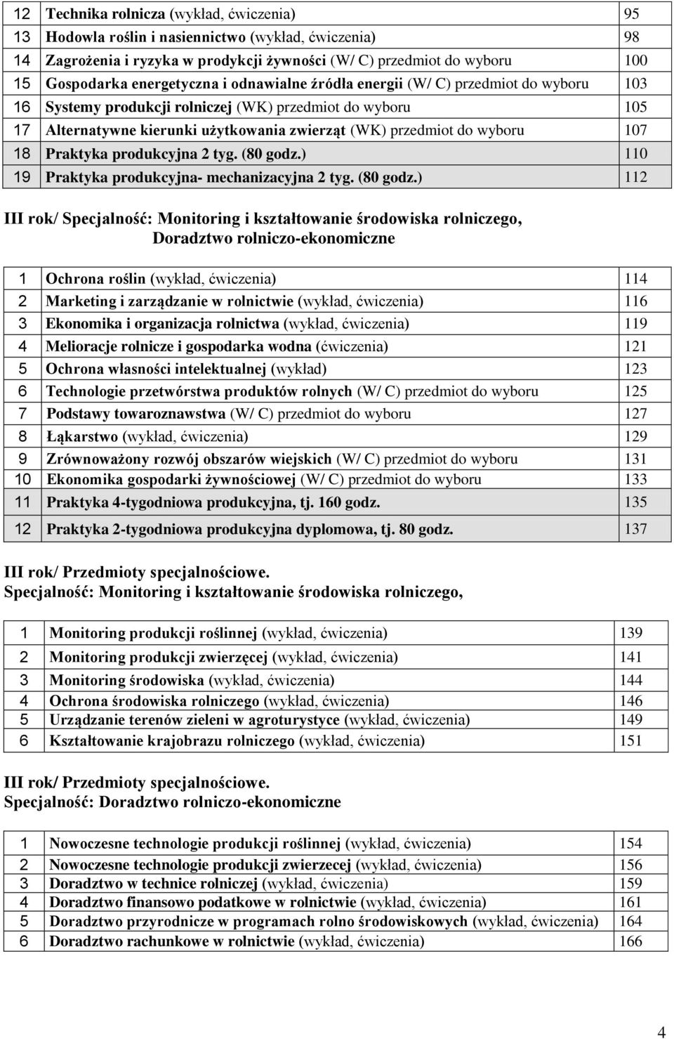 ) 110 19 Praktyka produkcyjna- mechanizacyjna 2 tyg. (80 godz.